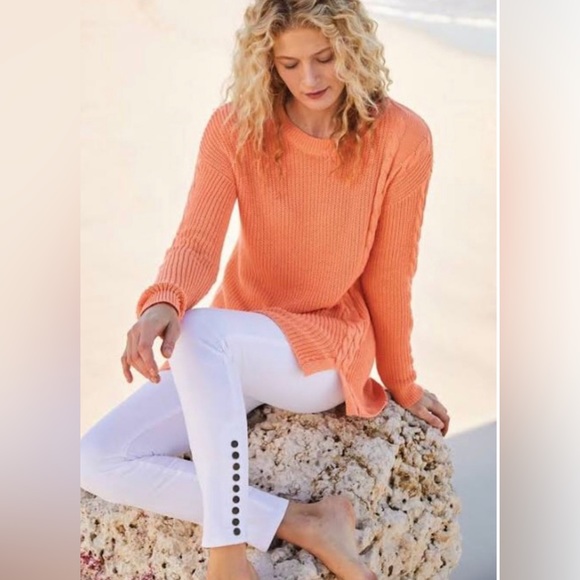 Soft Surroundings White Stretch Ankle Skinny Pull Up Pants NWOT - Picture 8 of 8